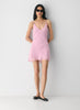 Chiffon V-neck mini slip dress