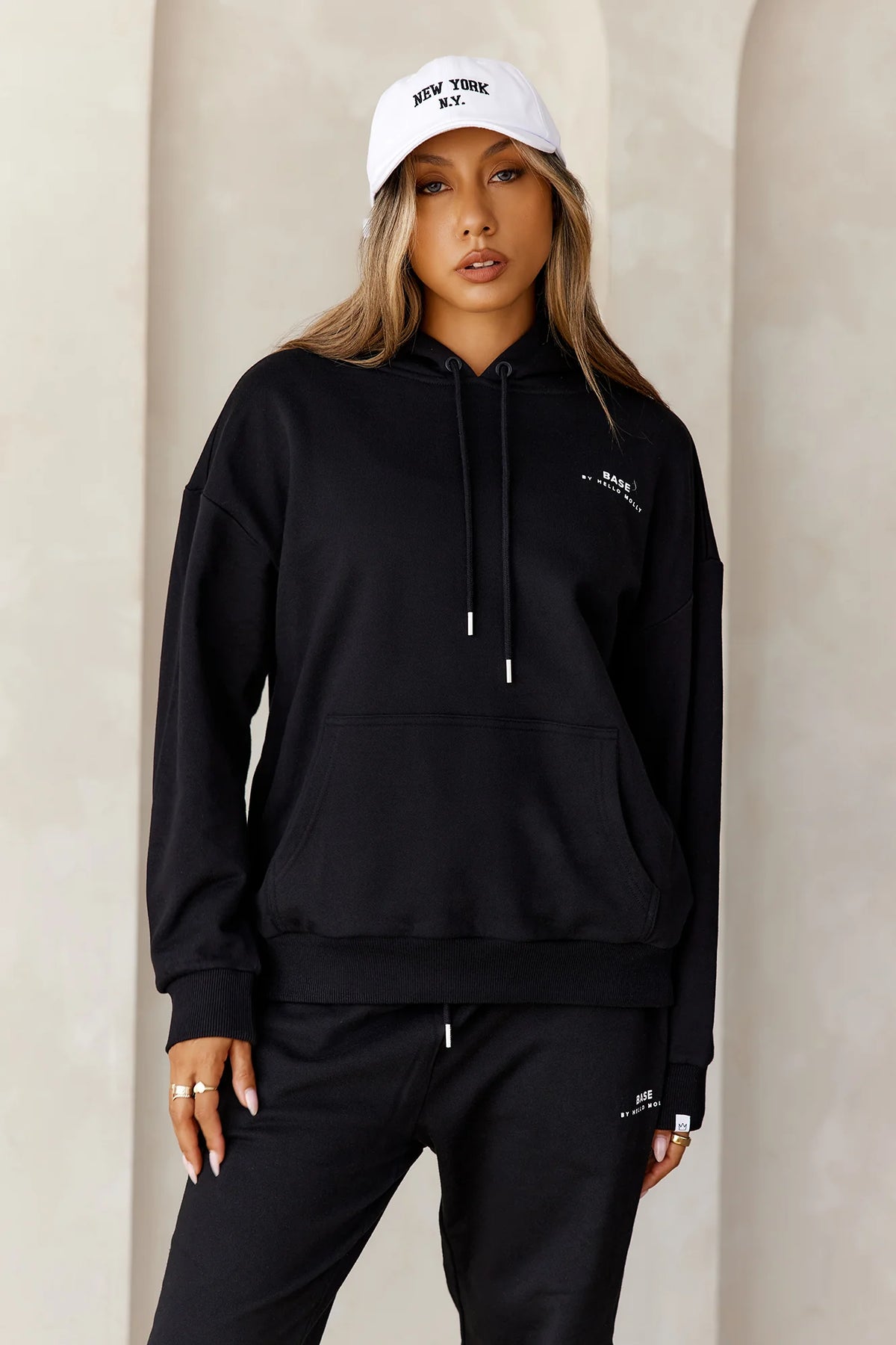 BASE Slip On New York Hoodie Black