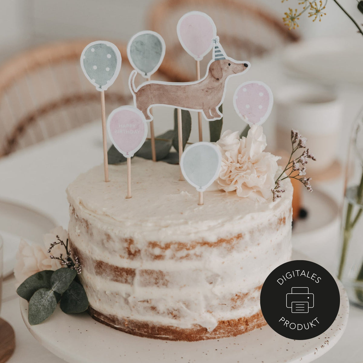 Cake-Topper Dackel zum Download