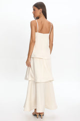 Morning Ray Layered Maxi Dress Ivory