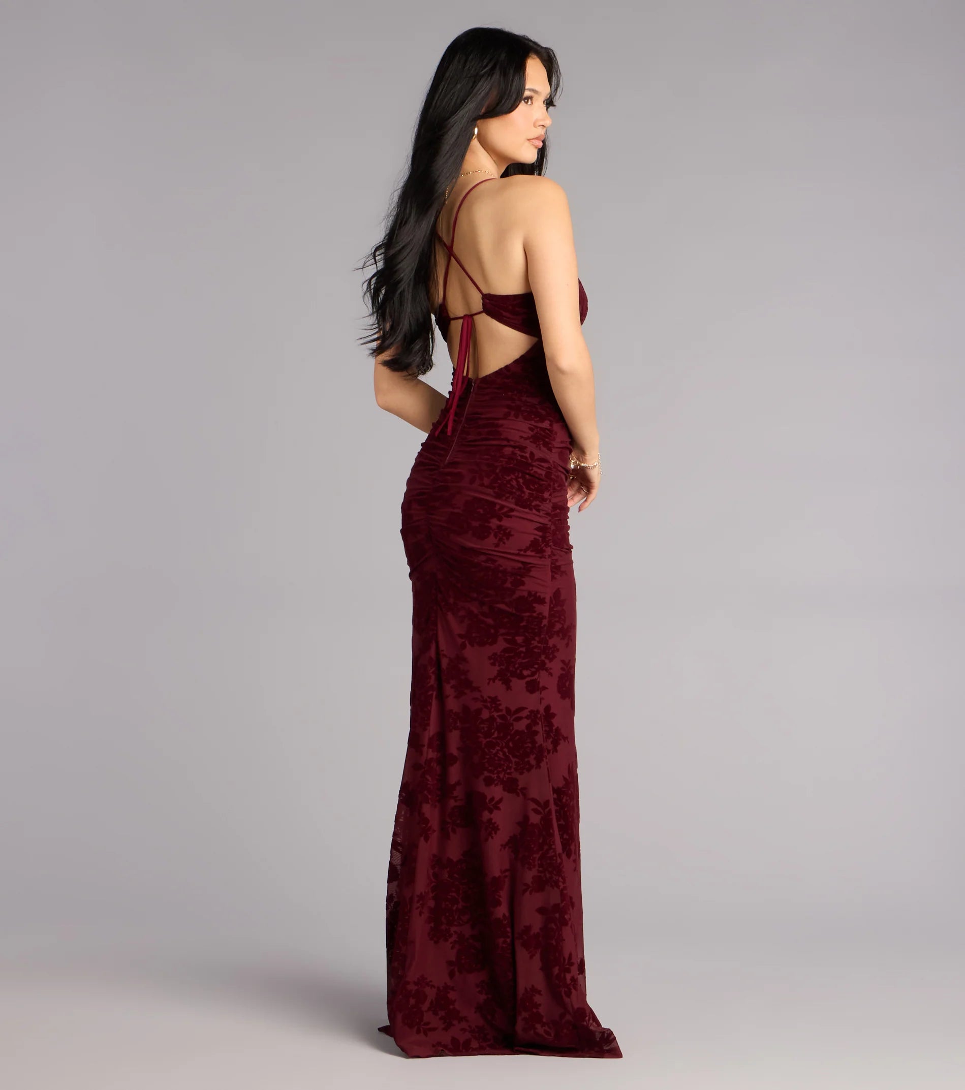 Mandy Strappy Tie-Back Mermaid Formal Dress