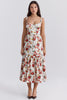 italian rose print cotton midi sundress