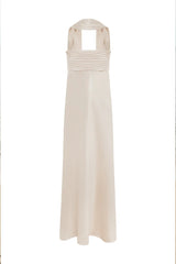 ELSA STRAPLESS SCARF MAXI DRESS - IVORY