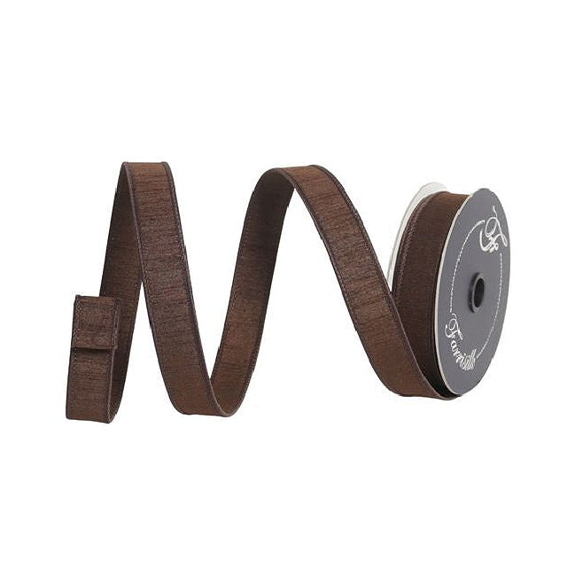 Dupion Double Chocolate Ribbon 1 x 10yds