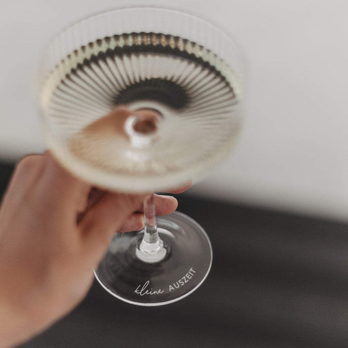 Champagnerglas Kleine Auszeit
