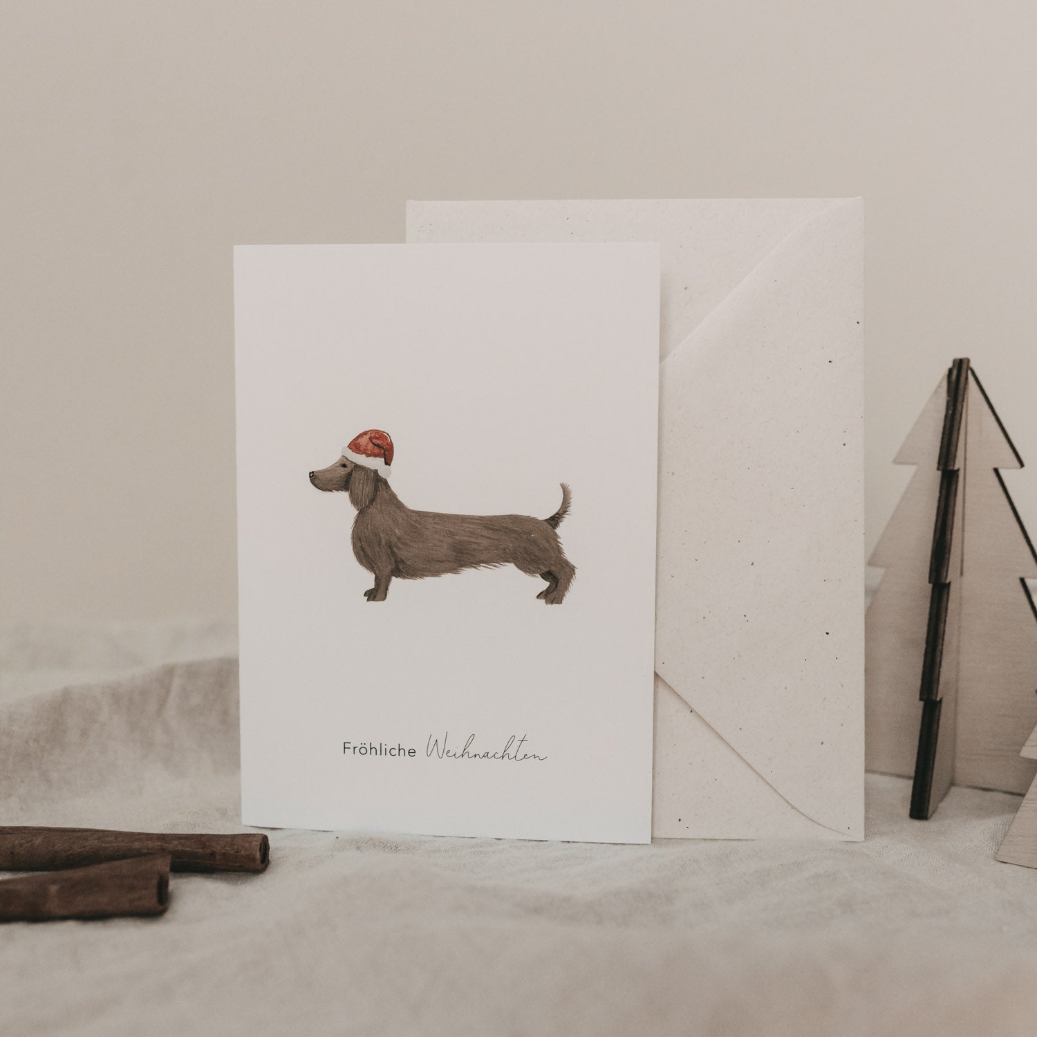 Klappkarte Weihnachtsdackel