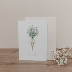 Klappkarte Blumenmädchen