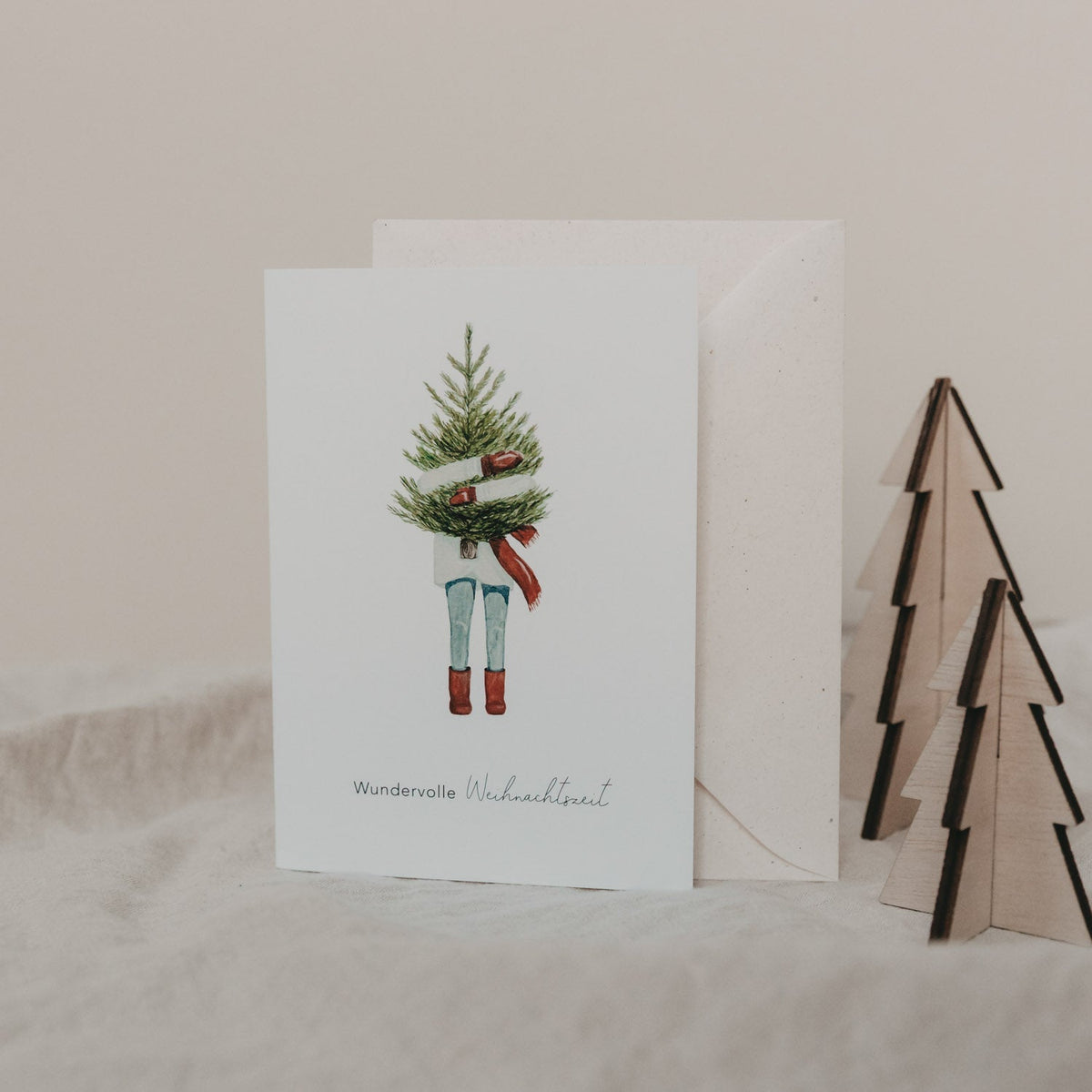 Klappkarte Weihnachtsmädchen