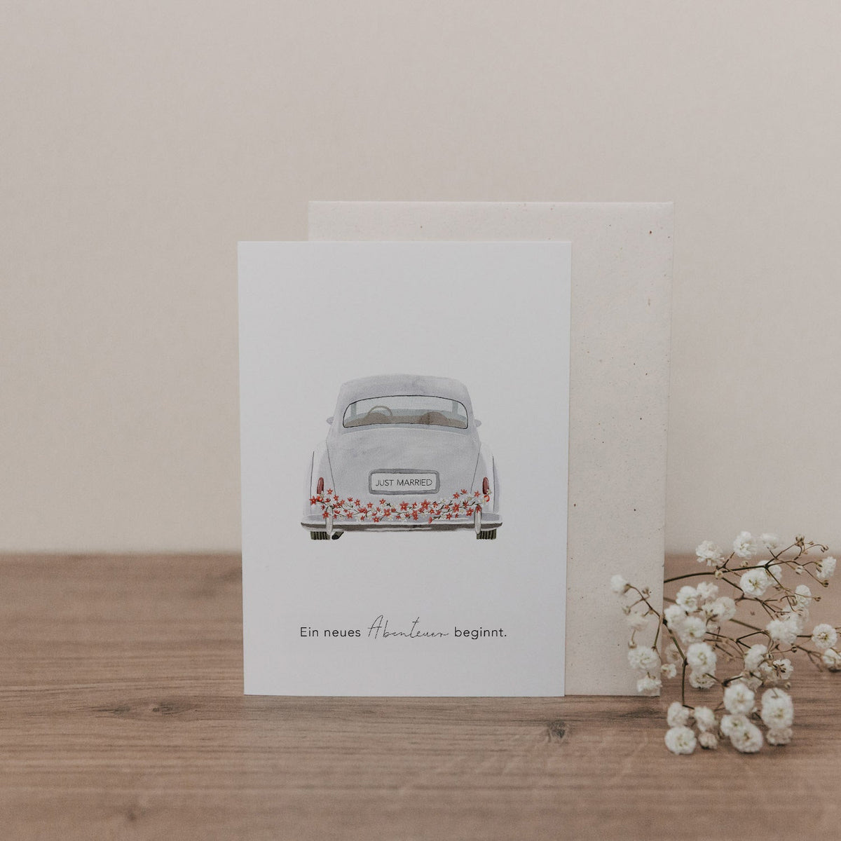 Klappkarte Hochzeitsauto