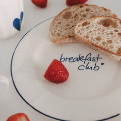 Frühstücksteller wellig dunkelblau Breakfast club