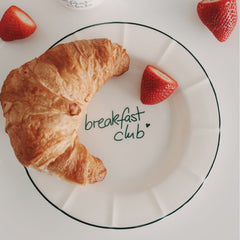 Frühstücksteller wellig grün Breakfast club