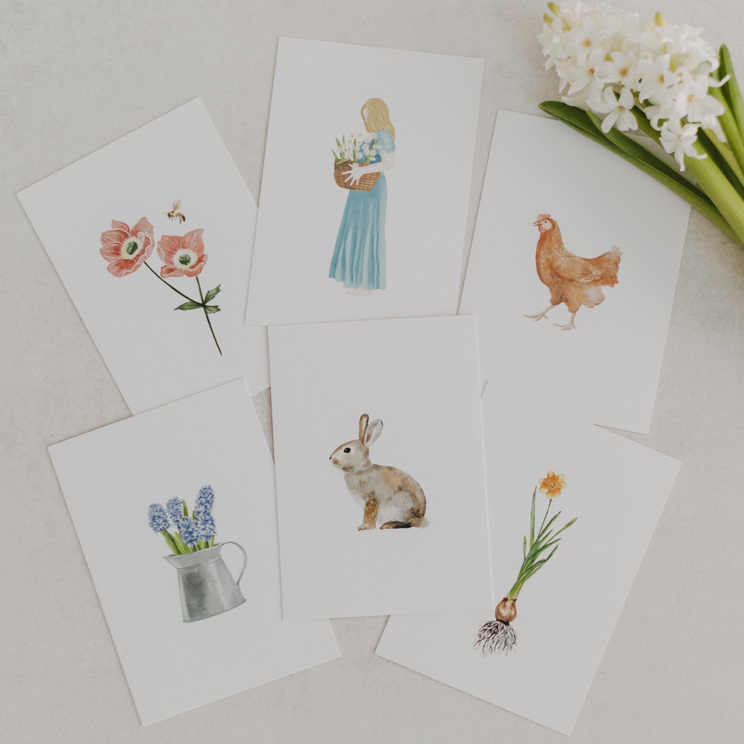 Kartenset Spring im 6er Set