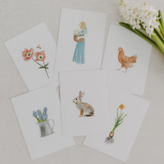 Kartenset Spring im 6er Set