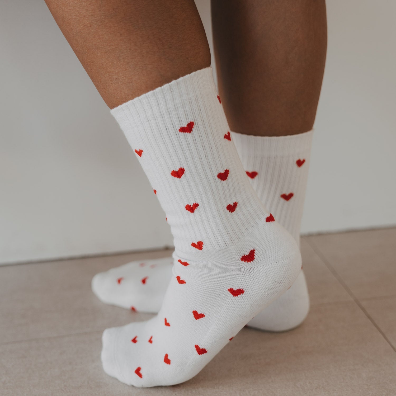 Socken Allover Herzen rot
