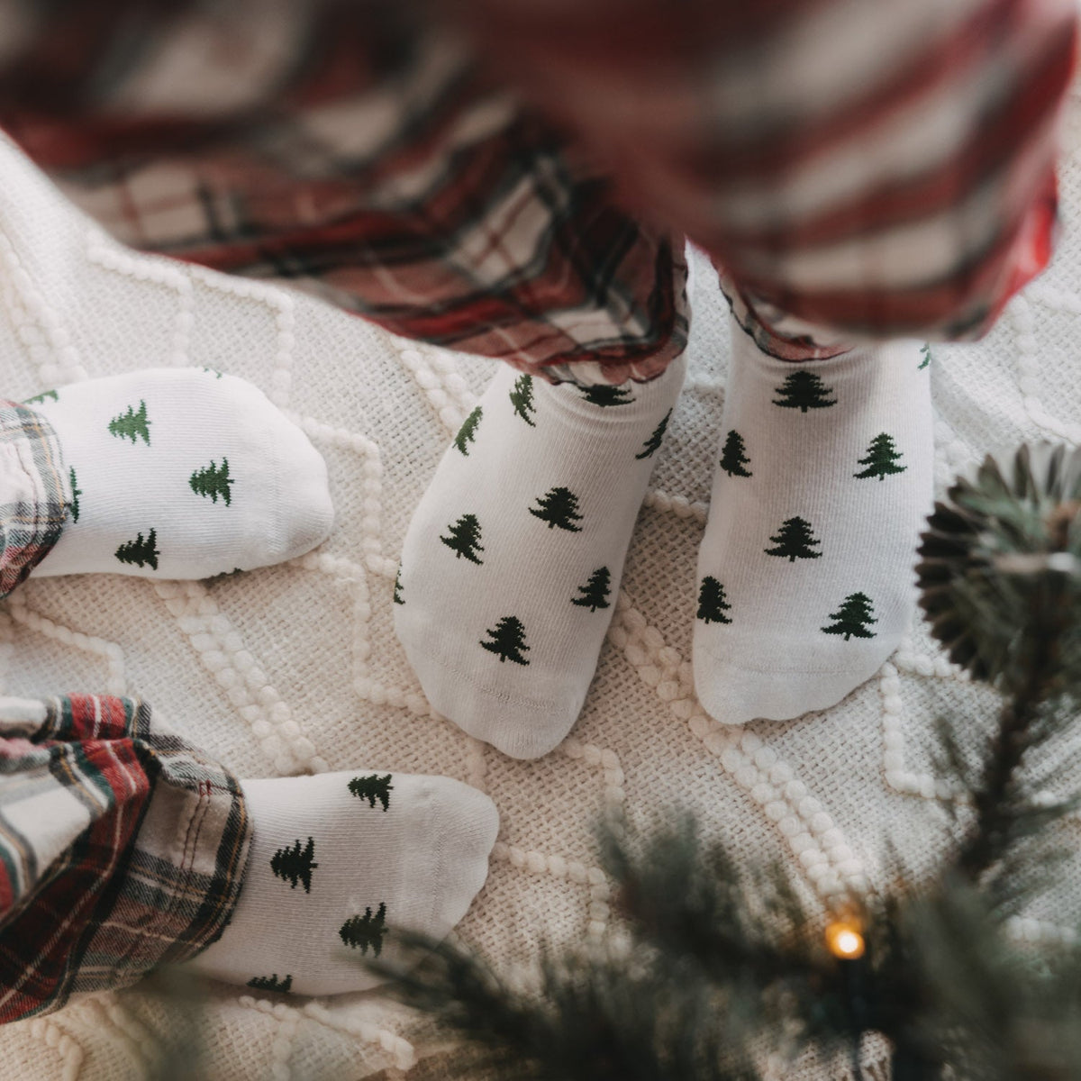 Socken Allover Tannen