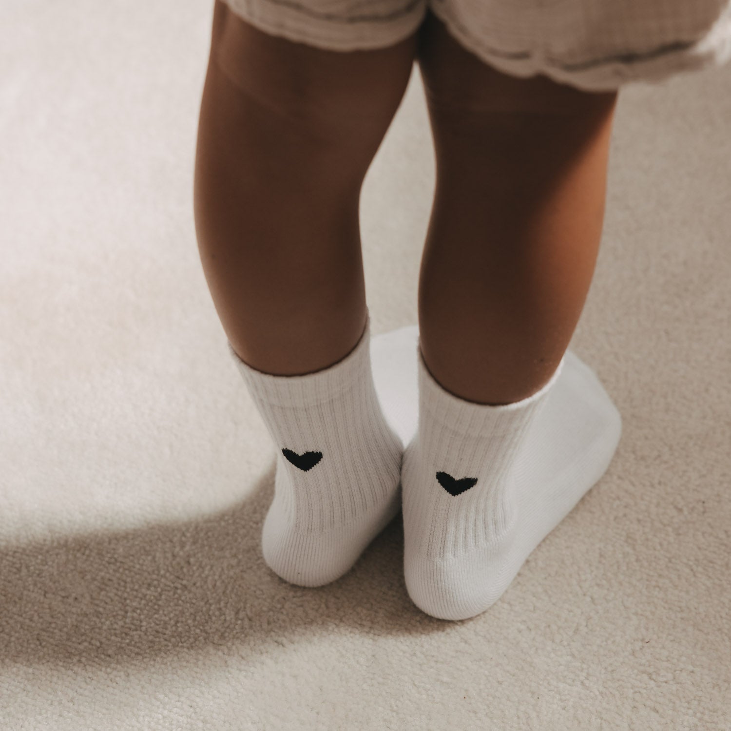 Kindersocken Herz schwarz