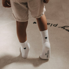 Kindersocken Herz schwarz