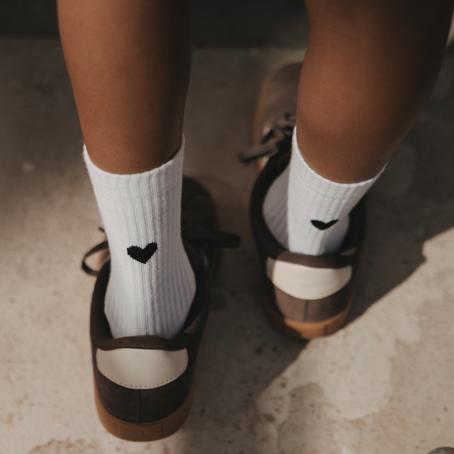 Kindersocken Herz schwarz
