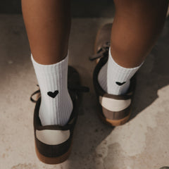 Kindersocken Herz schwarz
