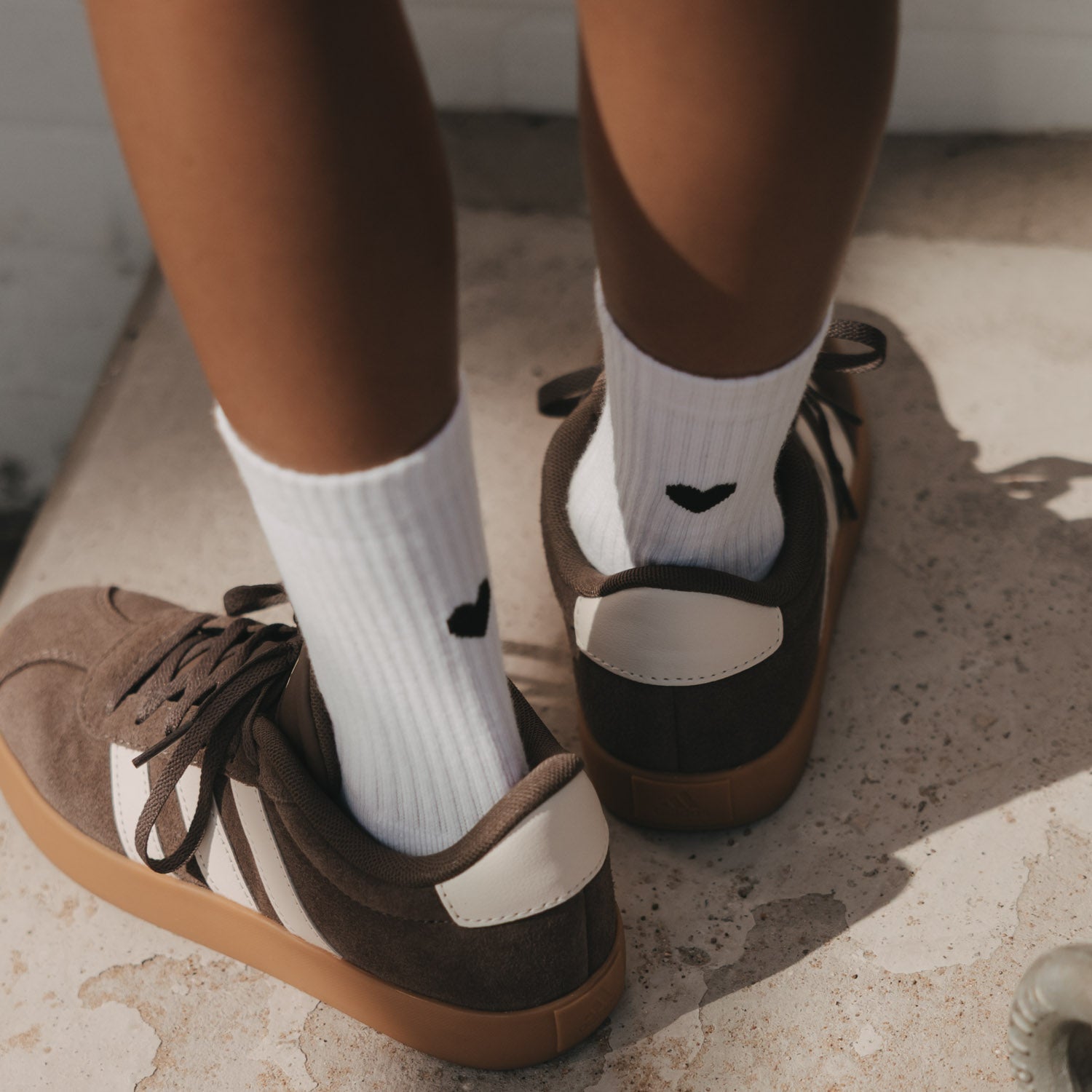 Kindersocken Herz schwarz
