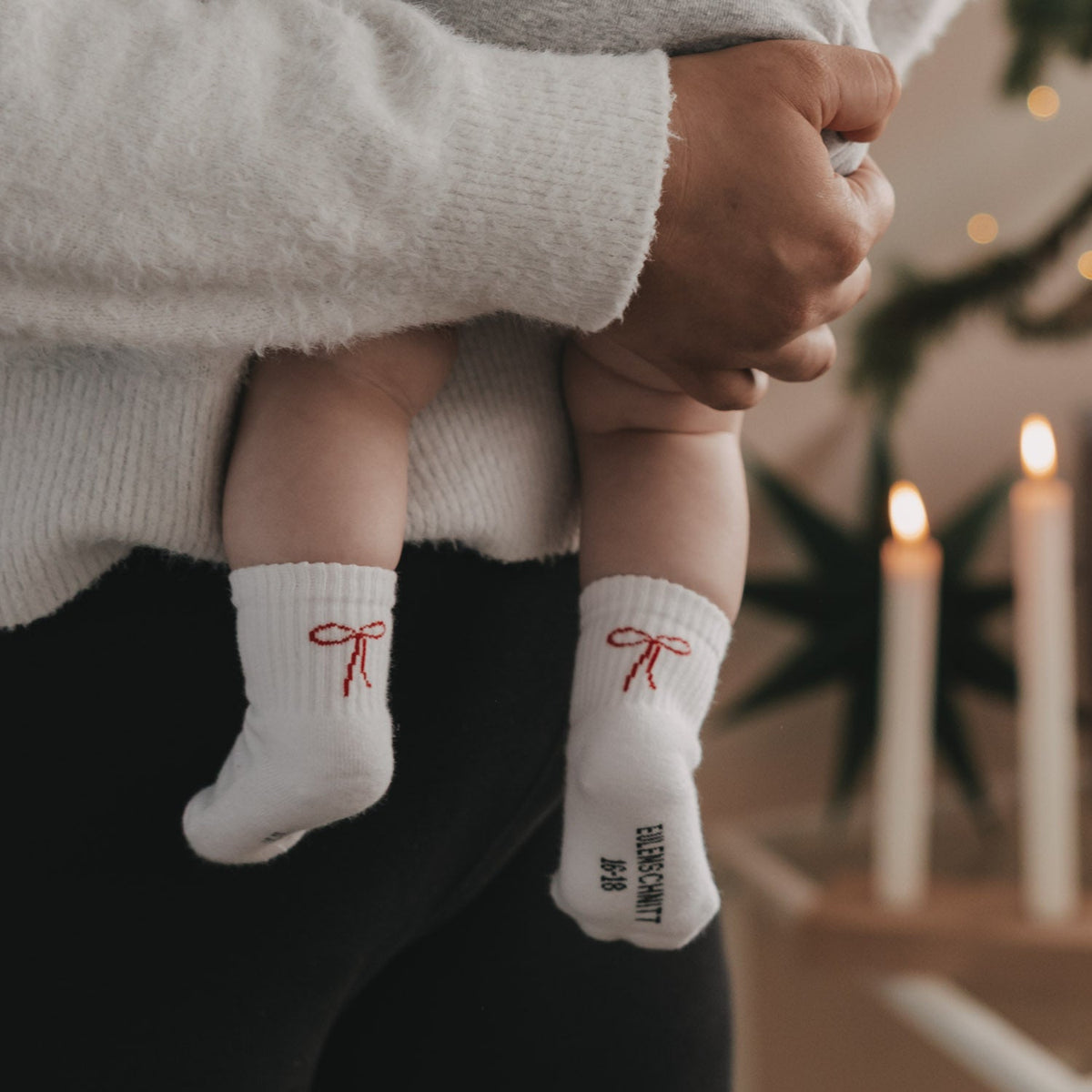 Babysocken Schleife 16-18