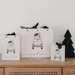 Geschenktüte Christmas car verschiedene Größen